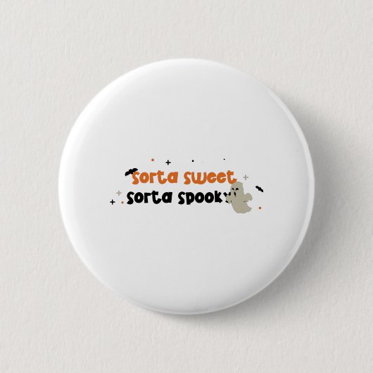 Badge Rond 5 Cm Assez doux, assez effrayant (Devant)