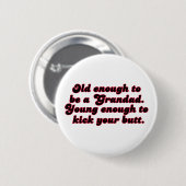 Badge Rond 5 Cm Assez vieux papy (Devant & derrière)