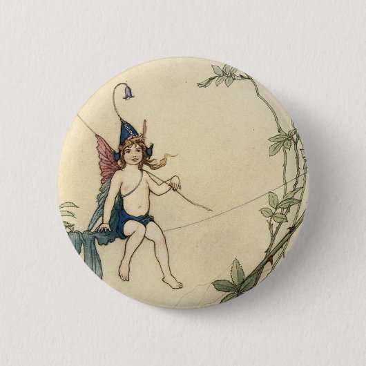 Badge Rond 5 Cm Assis sur le fil d'araignée (Devant)