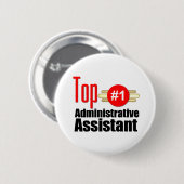 Badge Rond 5 Cm Assistant administratif supérieur (Devant & derrière)