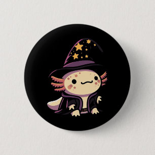 Badge Rond 5 Cm Assistant Axolotl - Animal de compagnie Imaginaire