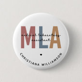 Badge Rond 5 Cm Assistant de laboratoire Médicale MLA personnalisé (Devant)