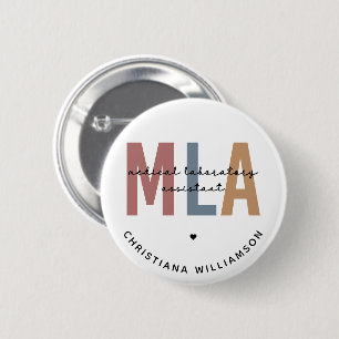 Badge Rond 5 Cm Assistant de laboratoire Médicale MLA personnalisé