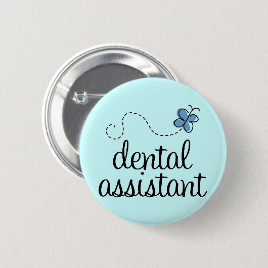Badge Rond 5 Cm Assistant dentaire mignon (Devant & derrière)