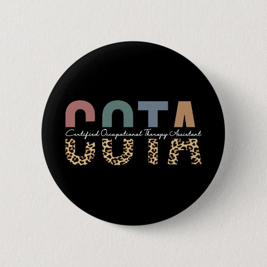Badge Rond 5 Cm Assistant en ergothérapie certifié COTA (Devant)