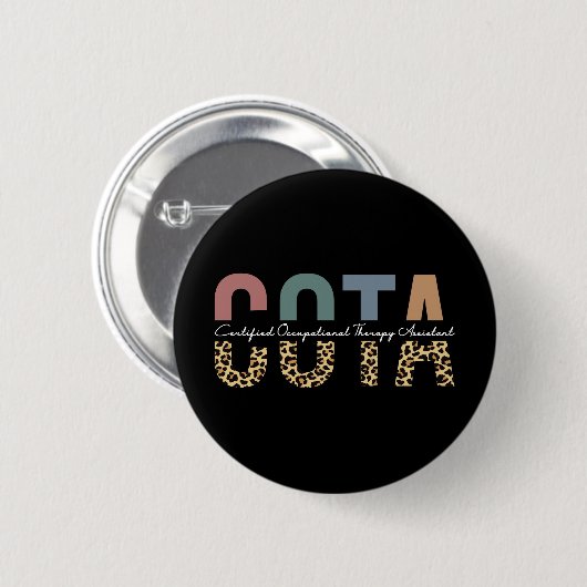 Badge Rond 5 Cm Assistant en ergothérapie certifié COTA (Devant & derrière)