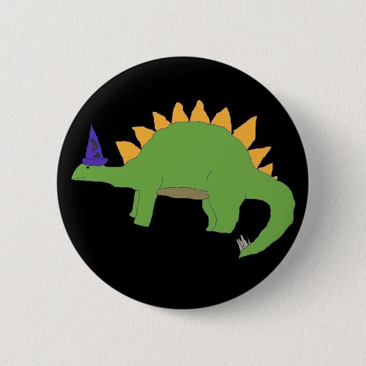 Badge Rond 5 Cm Assistant épingle Stegosaurus (Devant)