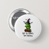 Badge Rond 5 Cm Assistant Grenouille Whimsical Désactivé Pour Enga (Devant & derrière)