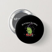 Badge Rond 5 Cm Assistant Grenouille Whimsical Désactivé Pour Enga (Devant & derrière)