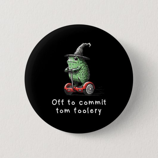 Badge Rond 5 Cm Assistant Grenouille Whimsical Désactivé Pour Enga (Devant)
