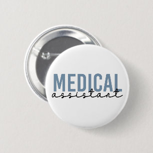 Badge Rond 5 Cm Assistant Médical AM Assistant Clinique