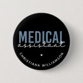 Badge Rond 5 Cm Assistant Médicale personnalisé MA | Assistant cli (Devant)
