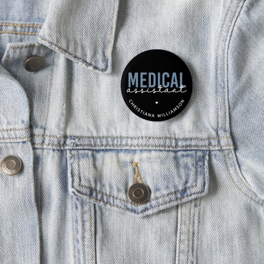 Badge Rond 5 Cm Assistant Médicale personnalisé MA | Assistant cli (En situation)