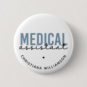 Badge Rond 5 Cm Assistant Médicale personnalisé MA | Assistant cli (Devant)