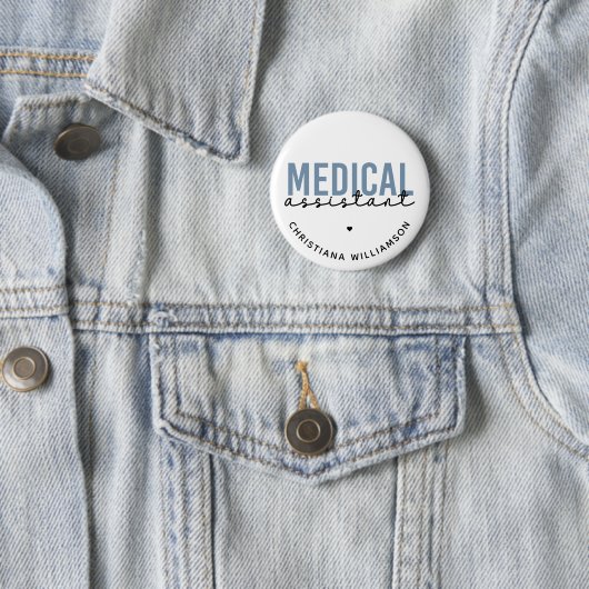 Badge Rond 5 Cm Assistant Médicale personnalisé MA | Assistant cli (En situation)