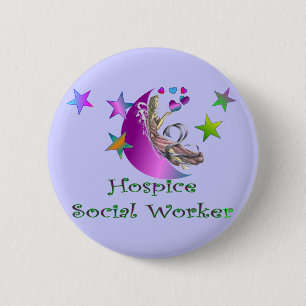 Badge Rond 5 Cm Assistant social d'hospice