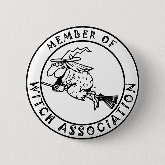 Badge Rond 5 Cm Association de sorcière (Devant)