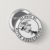 Badge Rond 5 Cm Association de sorcière (Devant & derrière)