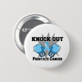 Badge Rond 5 Cm Assommez le cancer de la prostate (Devant & derrière)