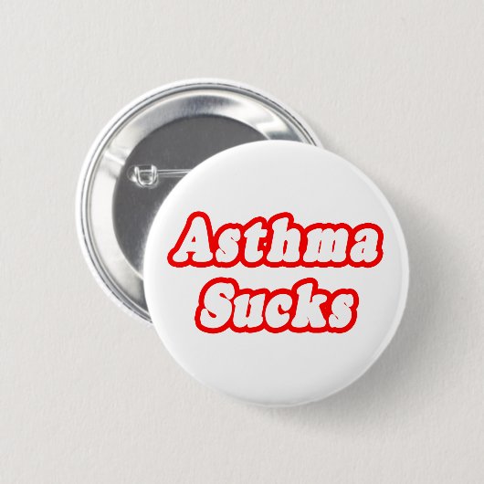 Badge Rond 5 Cm Asthme Sucre (Devant & derrière)