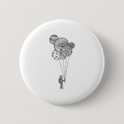 Badge Rond 5 Cm astronaute (Devant)