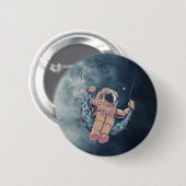 Badge Rond 5 Cm Astronaute (Devant & derrière)