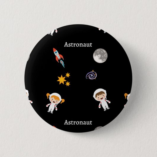 Badge Rond 5 Cm Astronaute Job (Devant)