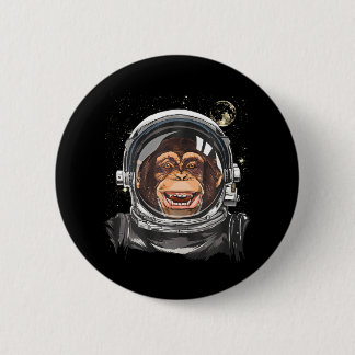 Badge Rond 5 Cm Astronaute singe de l'espace extra-atmosphérique Z