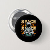 Badge Rond 5 Cm Astronaute spatial (Devant & derrière)