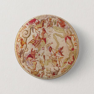 Badge Rond 5 Cm Astronomie vintage, Carte Céleste par Carel Allard