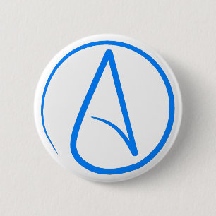 Badge Rond 5 Cm Athée bleu A