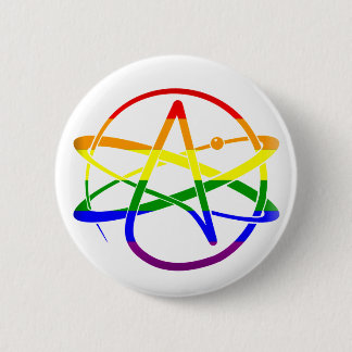 Badge Rond 5 Cm Athée d'arc-en-ciel