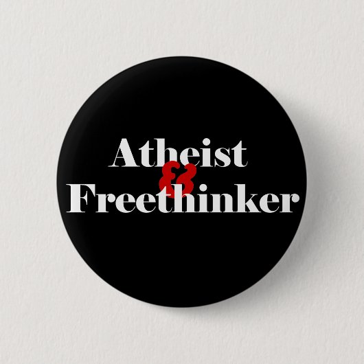Badge Rond 5 Cm Athée et libre-penseur (Devant)