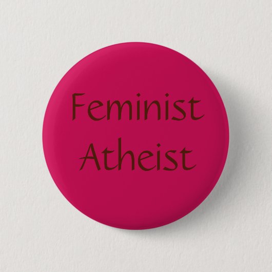 Badge Rond 5 Cm Athée féministe (Devant)