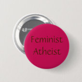 Badge Rond 5 Cm Athée féministe (Devant & derrière)