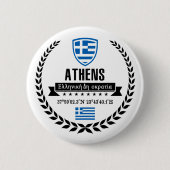 Badge Rond 5 Cm Athènes (Devant)