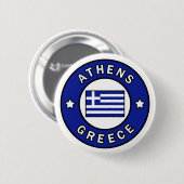 Badge Rond 5 Cm Athènes Grèce (Devant & derrière)