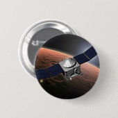 Badge Rond 5 Cm Atmosphère Mars Et Mission D'Évolution Volatile. (Devant & derrière)