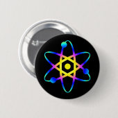 Badge Rond 5 Cm atome de la science (Devant & derrière)