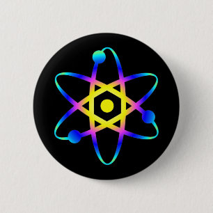 Badge Rond 5 Cm atome de la science