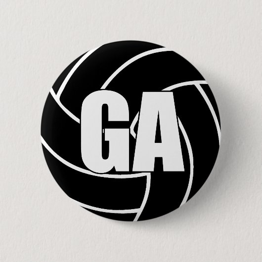 Badge Rond 5 Cm Attaque aux objectifs de netball GA (Devant)