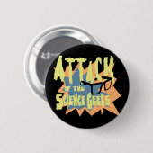 Badge Rond 5 Cm Attaque du geeks de la Science (Devant & derrière)