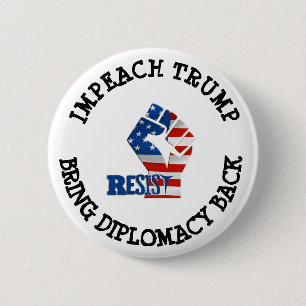 BADGE ROND 5 CM ATTAQUEZ L'ATOUT APPORTENT À DIPLOMATIE LE BOUTON