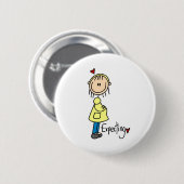 Badge Rond 5 Cm Attendre un bouton de bébé (Devant & derrière)