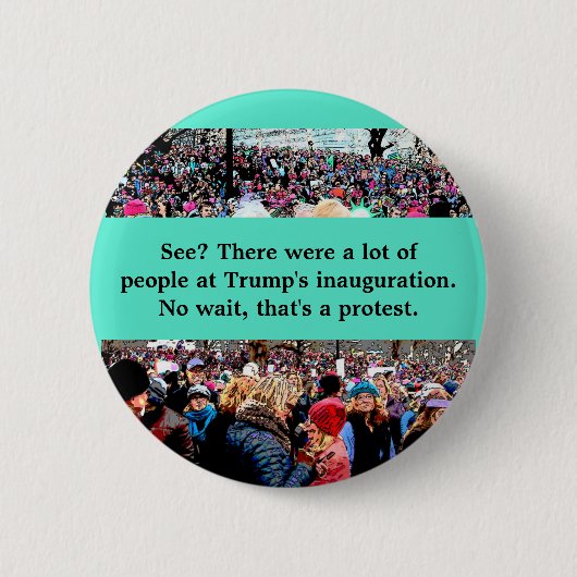 Badge Rond 5 Cm Attends, c'est une manifestation (Devant)