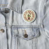 Badge Rond 5 Cm Attention Aux Gros Hommes Drôle Bouton De Noël (En situation)