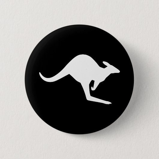 Badge Rond 5 Cm Attention Kangaroo (Devant)