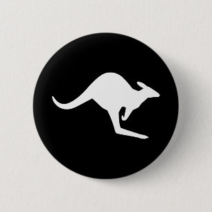 Badge Rond 5 Cm Attention Kangaroo