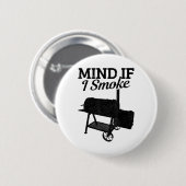 Badge Rond 5 Cm Attention si je fume Barbecue Grillmaster Fumer de (Devant & derrière)