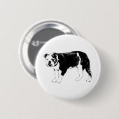 Badge Rond 5 Cm Attitude de bouledogue, impact simple (Devant & derrière)